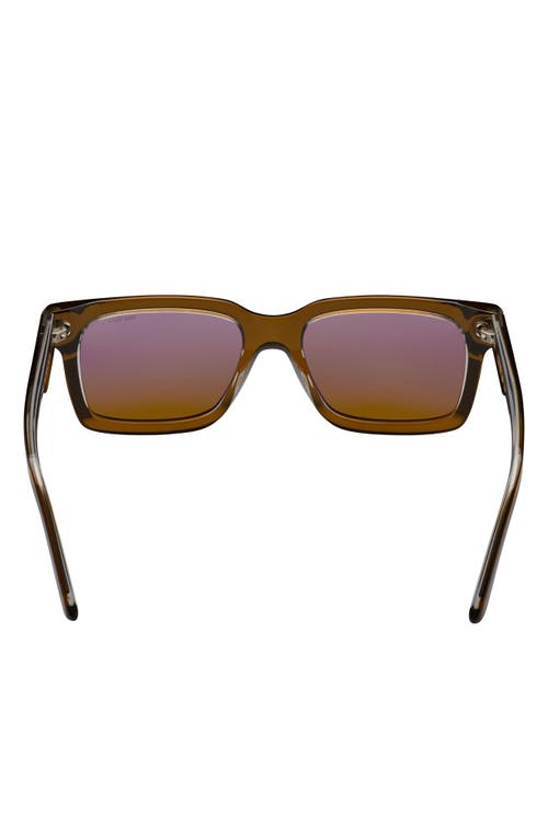 Nike Crescent I 54mm Rectangular Sunglasses In Brown