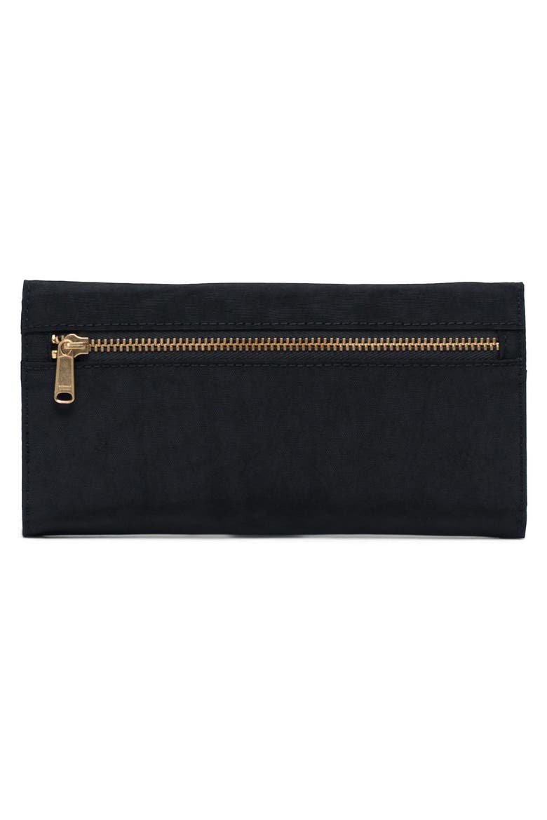 Herschel Supply Co Large Orion RFID Canvas & Leather Wallet, Alternate, color, BLACK