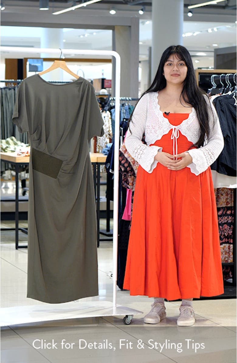 Etta Rib Detail Drape Dress, sales video thumbnail