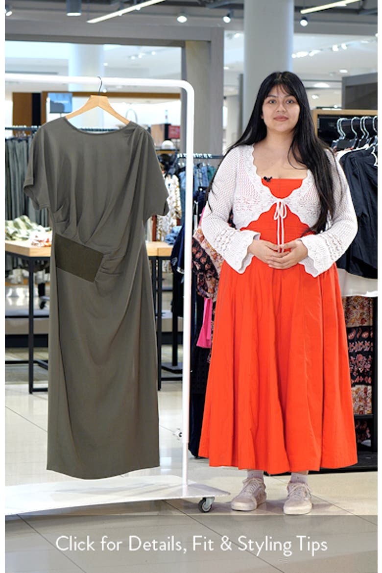 Etta Rib Detail Drape Dress video