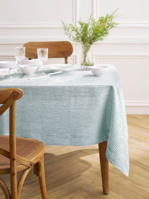 Linen Tablecloth - Narrow Stripe