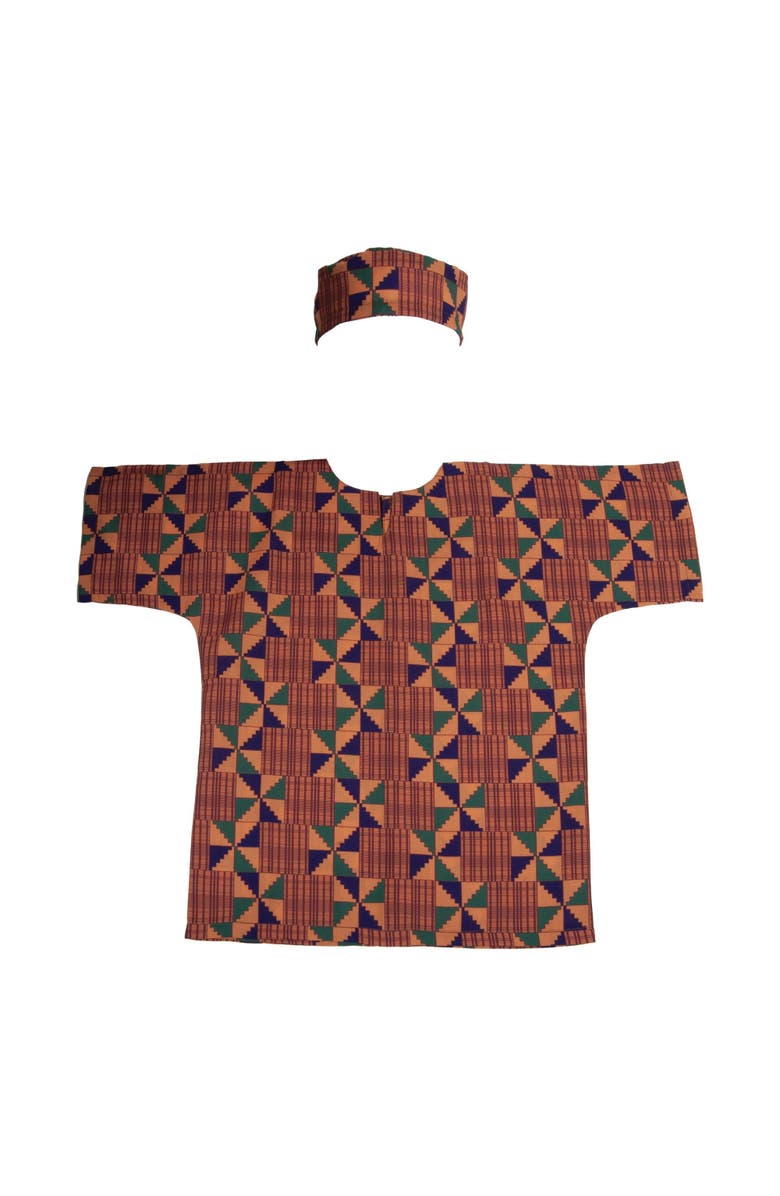 Kaplan Early Learning Company Festive Kente-Inspired Dashiki Boy Garment, Main, color, Multicolored