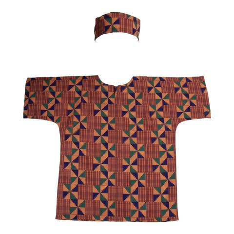 Festive Kente-Inspired Dashiki Boy Garment