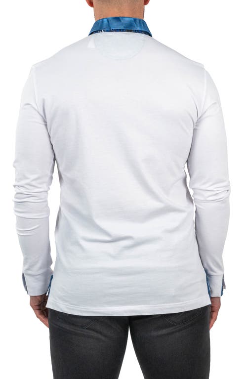 Maceoo Men's Newton Solid Polo Shirt In White
