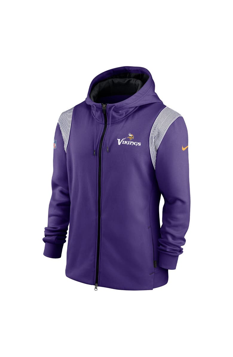 Nike Men's Nike Purple Minnesota Vikings Performance Sideline Lockup Full-Zip Hoodie, Alternate, color, 
