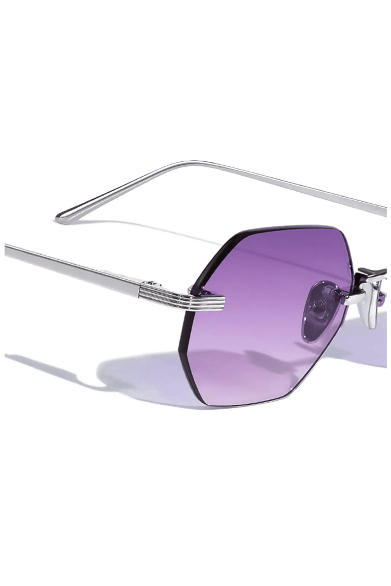 Vonne 51mm Rimless Sunglasses, Alternate, color, Purple