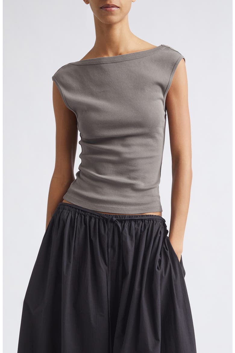 Organic Cotton Ballerina Top, Main, color, CLAY