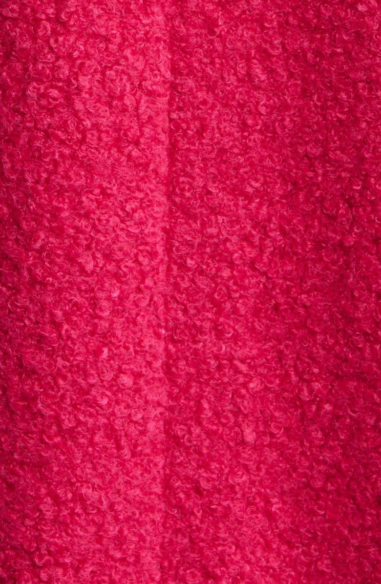 BCBGeneration Double Breasted Bouclé Long Coat, Alternate, color, Magenta
