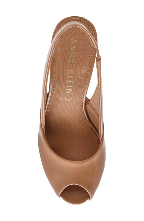 Anne Klein Jovi Slingback Peep Toe Pump In Neutral