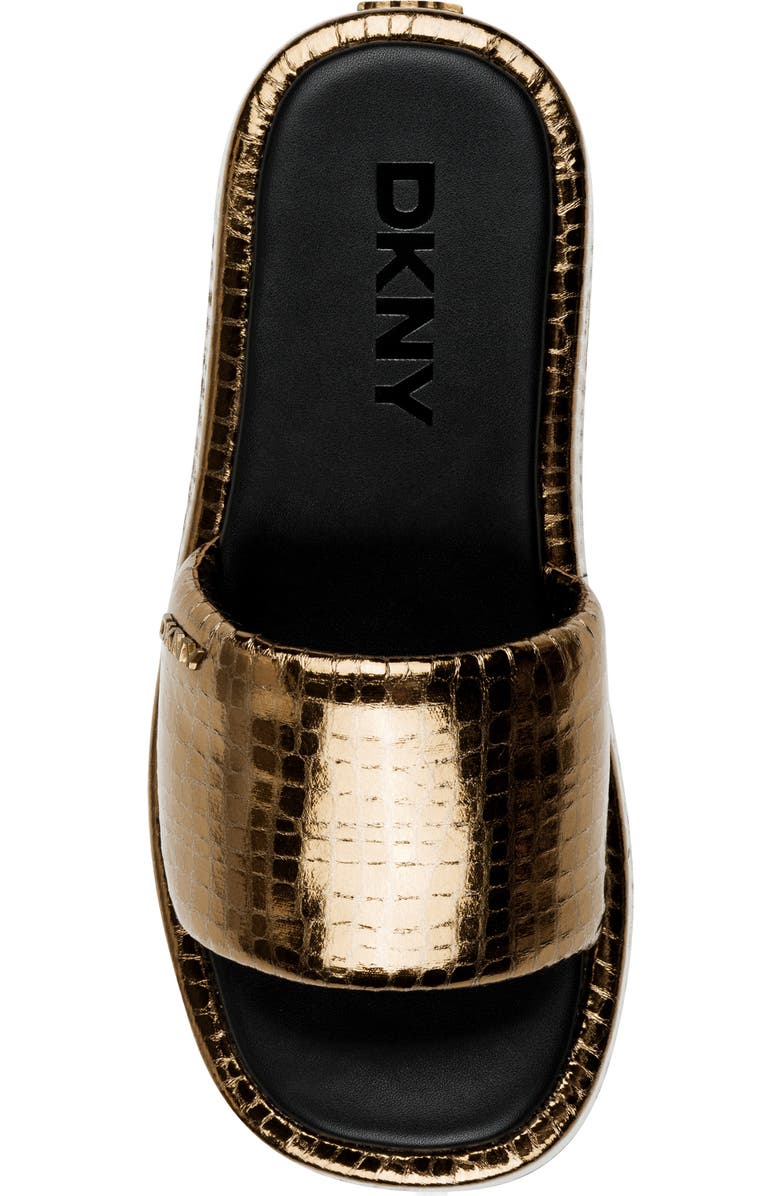 DKNY Lachine Platform Slide Sandal, Alternate, color, Bronze