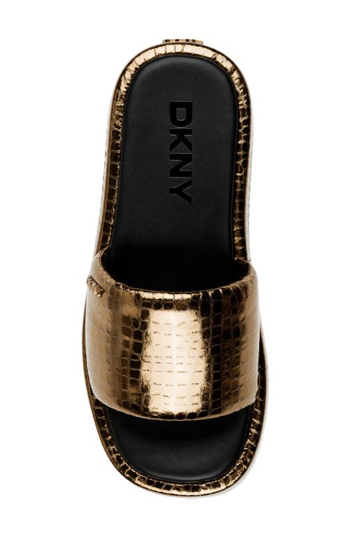 Dkny Lachine Platform Slide Sandal In Bronze