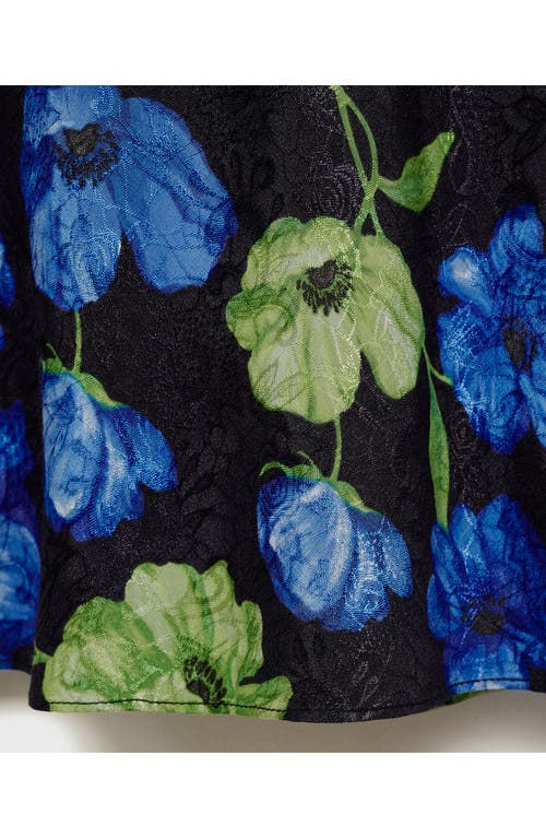 Mango Floral Print Maxi Skirt In Black