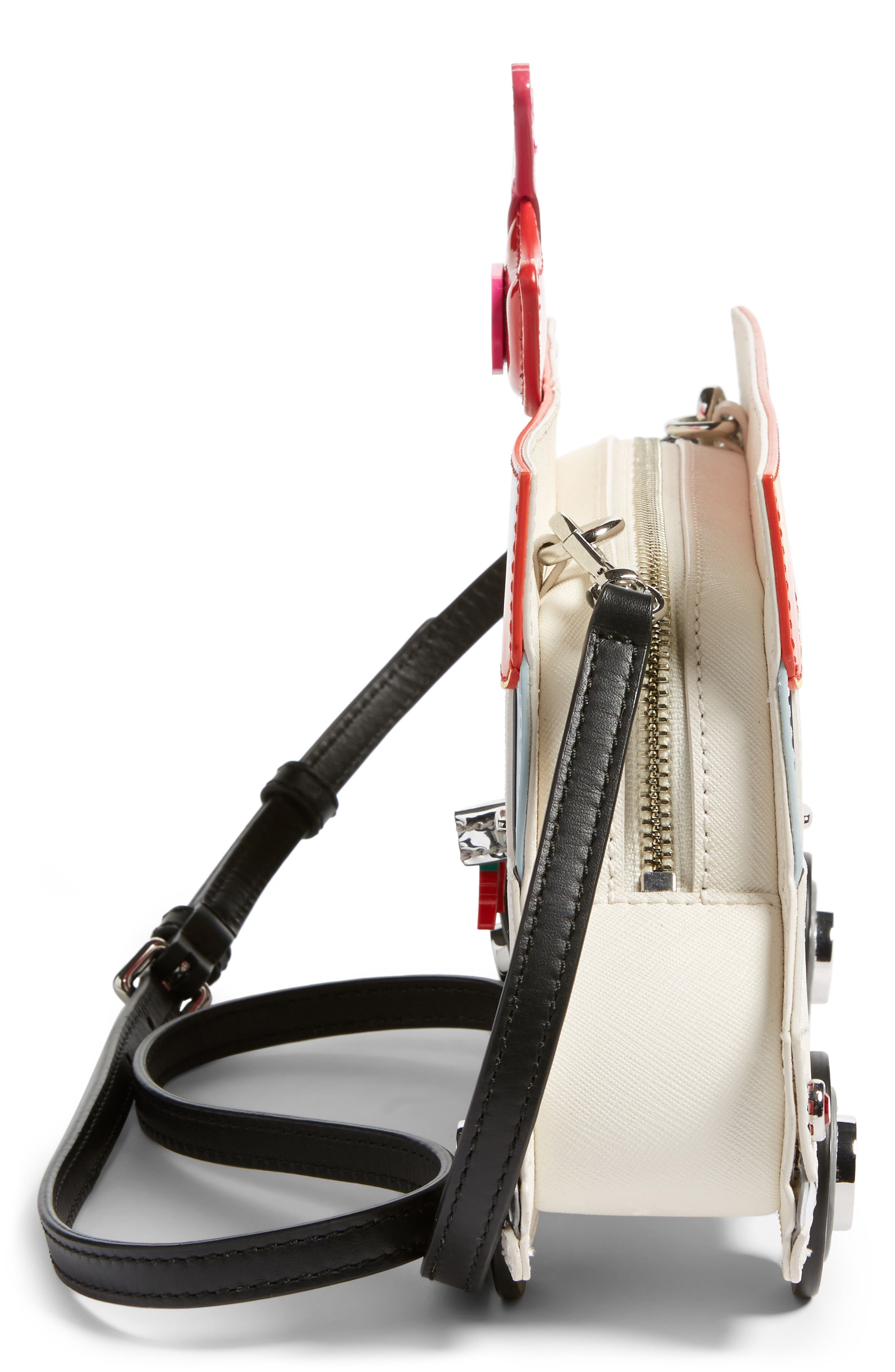 haute stuff taco truck leather crossbody bag, Alternate, color, MULTI