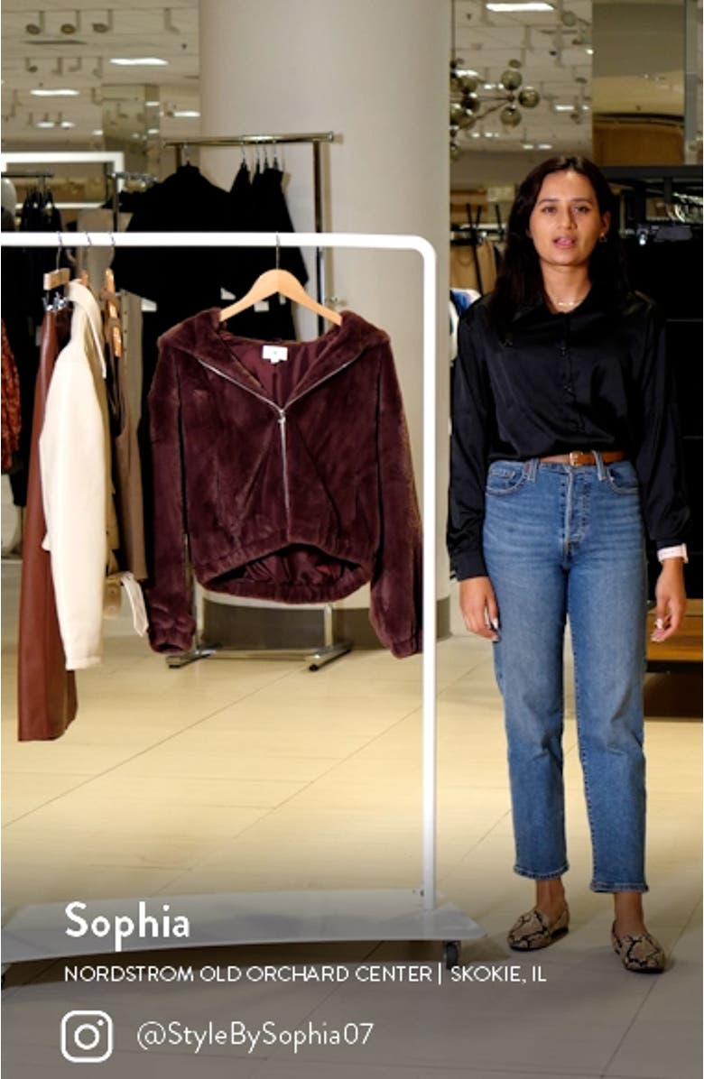 Hooded Faux Fur Jacket, sales video thumbnail