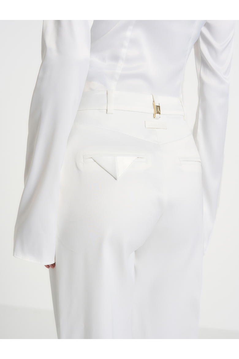 Julie Satin Twin Pleat Pants, Alternate, color, Off White