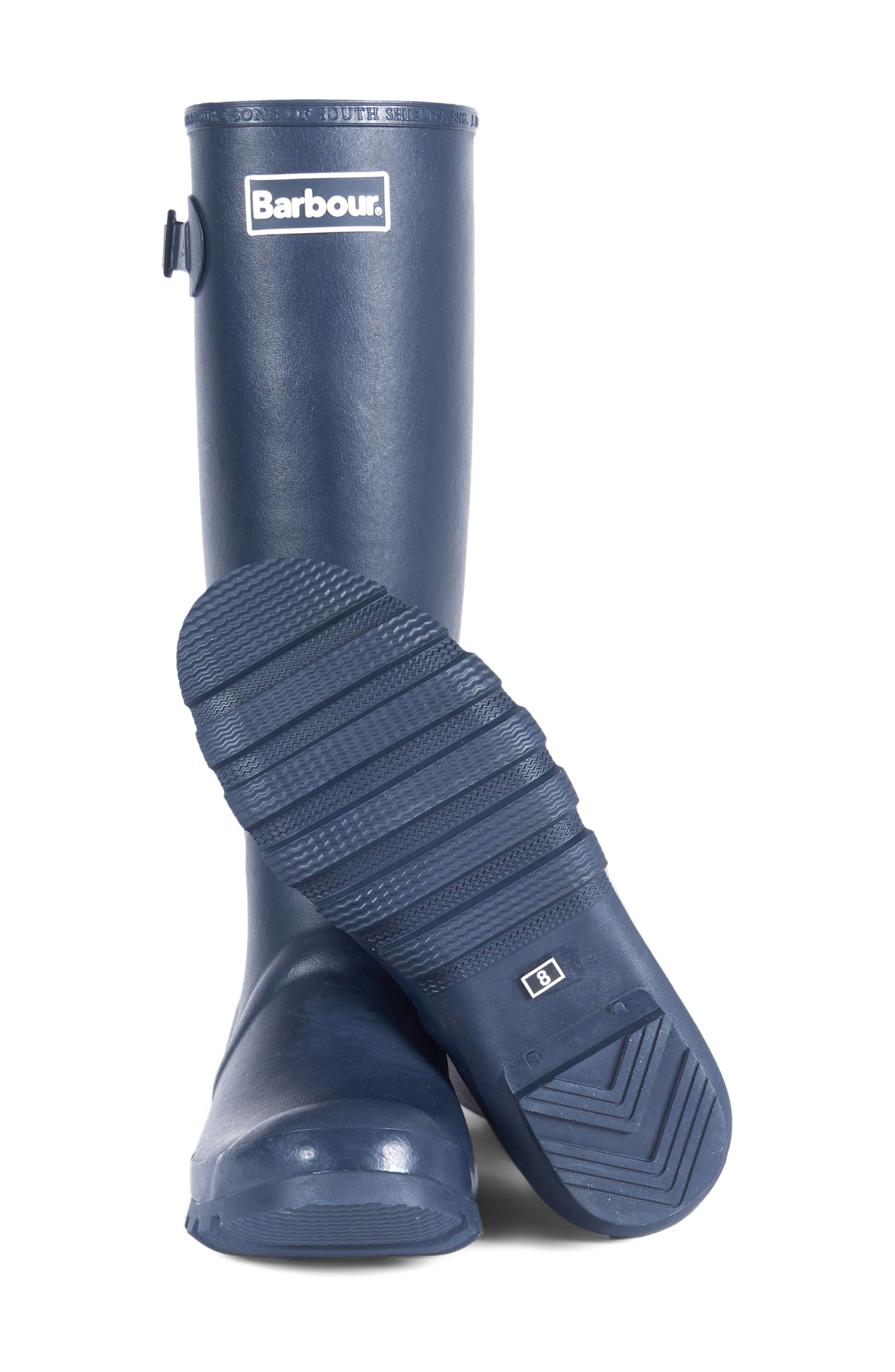 Barbour Bede Rain Boot, Alternate, color, Navy