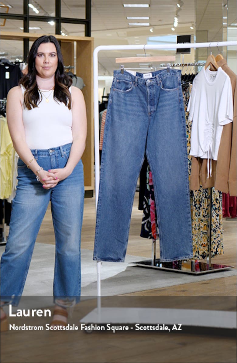 Kelly Ultrahigh Waist Straight Leg Jeans, sales video thumbnail