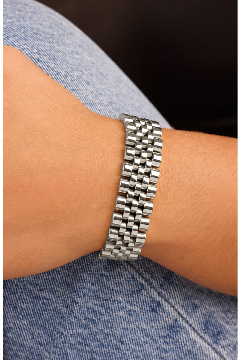 Chunky Watch Chain Bracelet, Alternate, color, SILVER