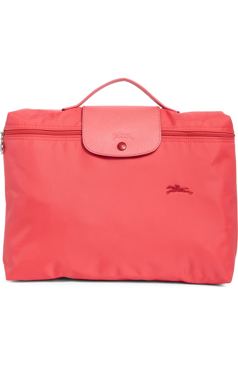Longchamp Le Pilage Top Handle Document Holder Bag, Main, color, Pomegranate
