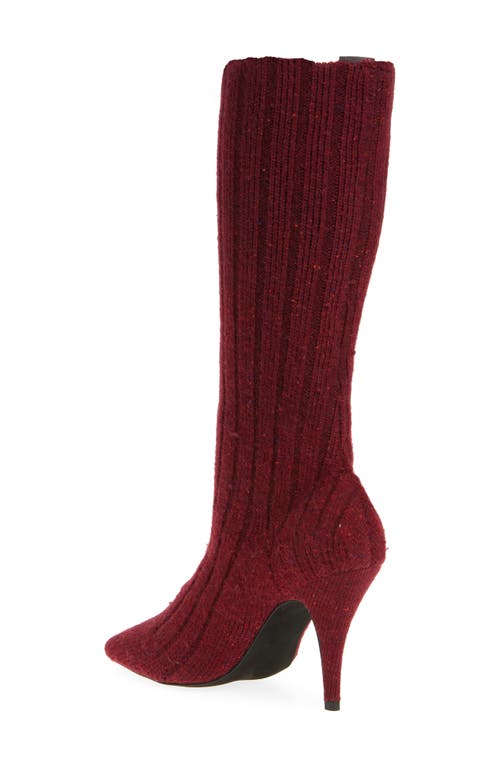 Jeffrey Campbell Snug Sock Boot In Red