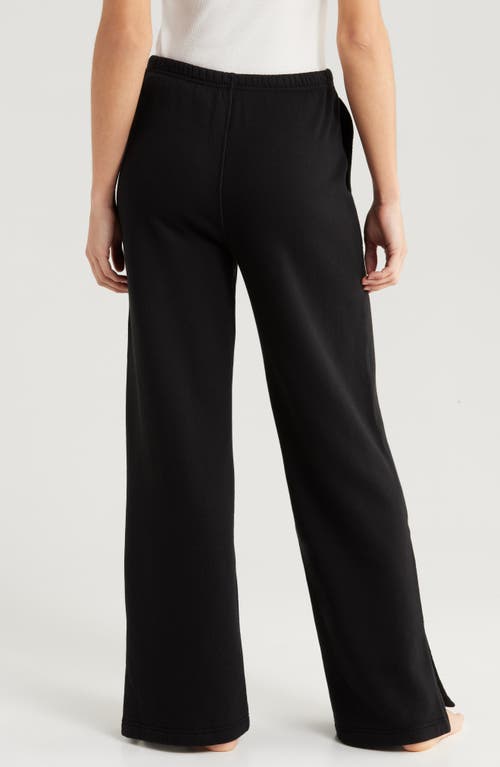 Lunya Silksweats Reversible Straight Leg Pant In Immersed Black