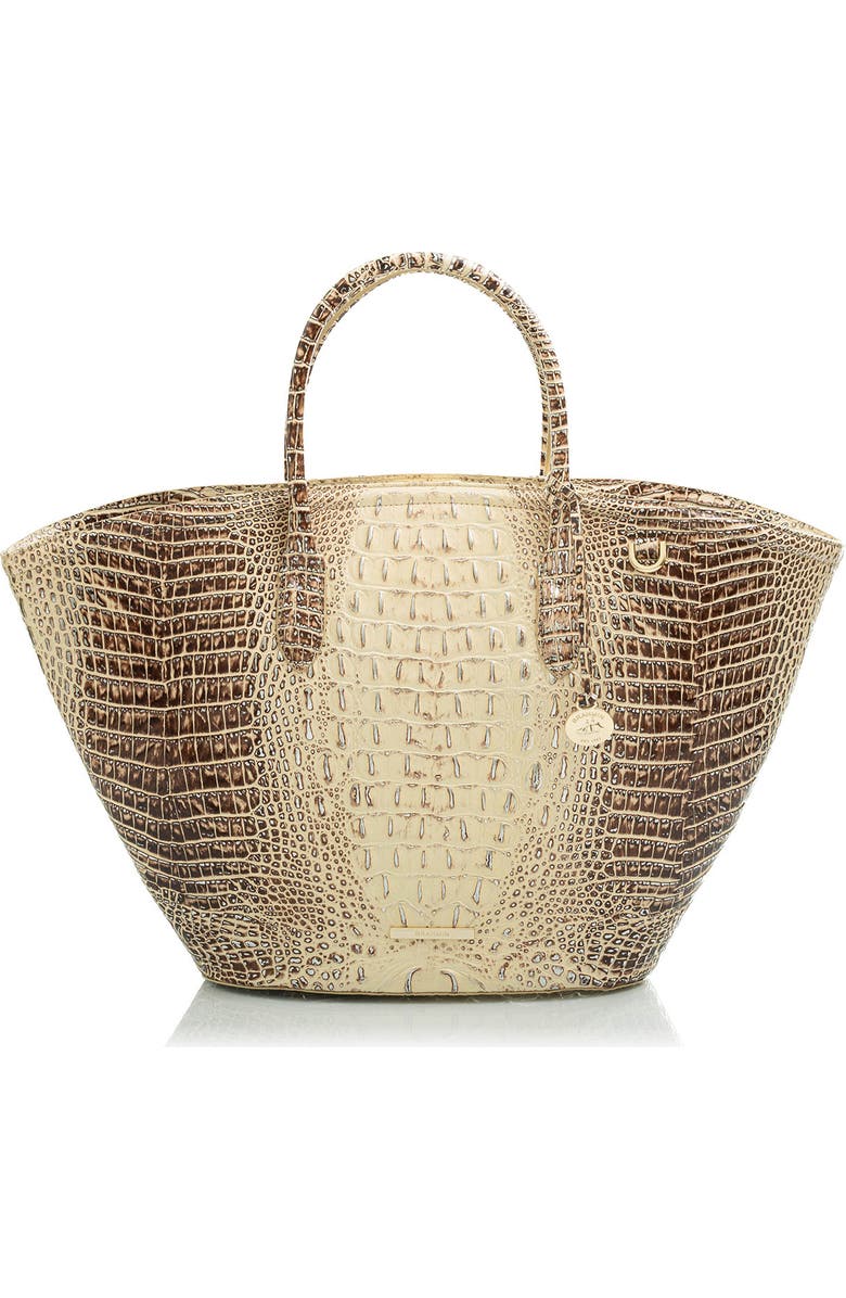 Brahmin Mira Croc Embossed Leather Tote, Main, color,