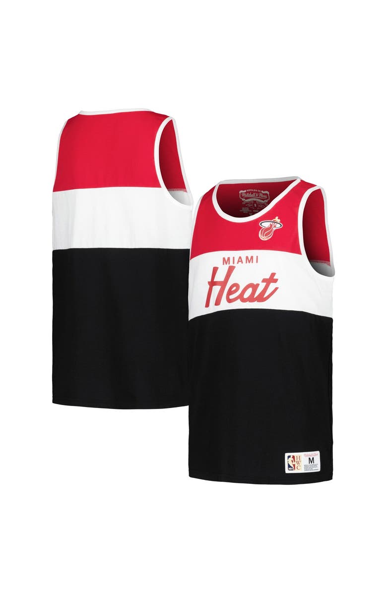 Mitchell & Ness Youth Mitchell & Ness Red/Black Miami Heat Hardwood Classics Special Script Tank Top, Main, color, Red