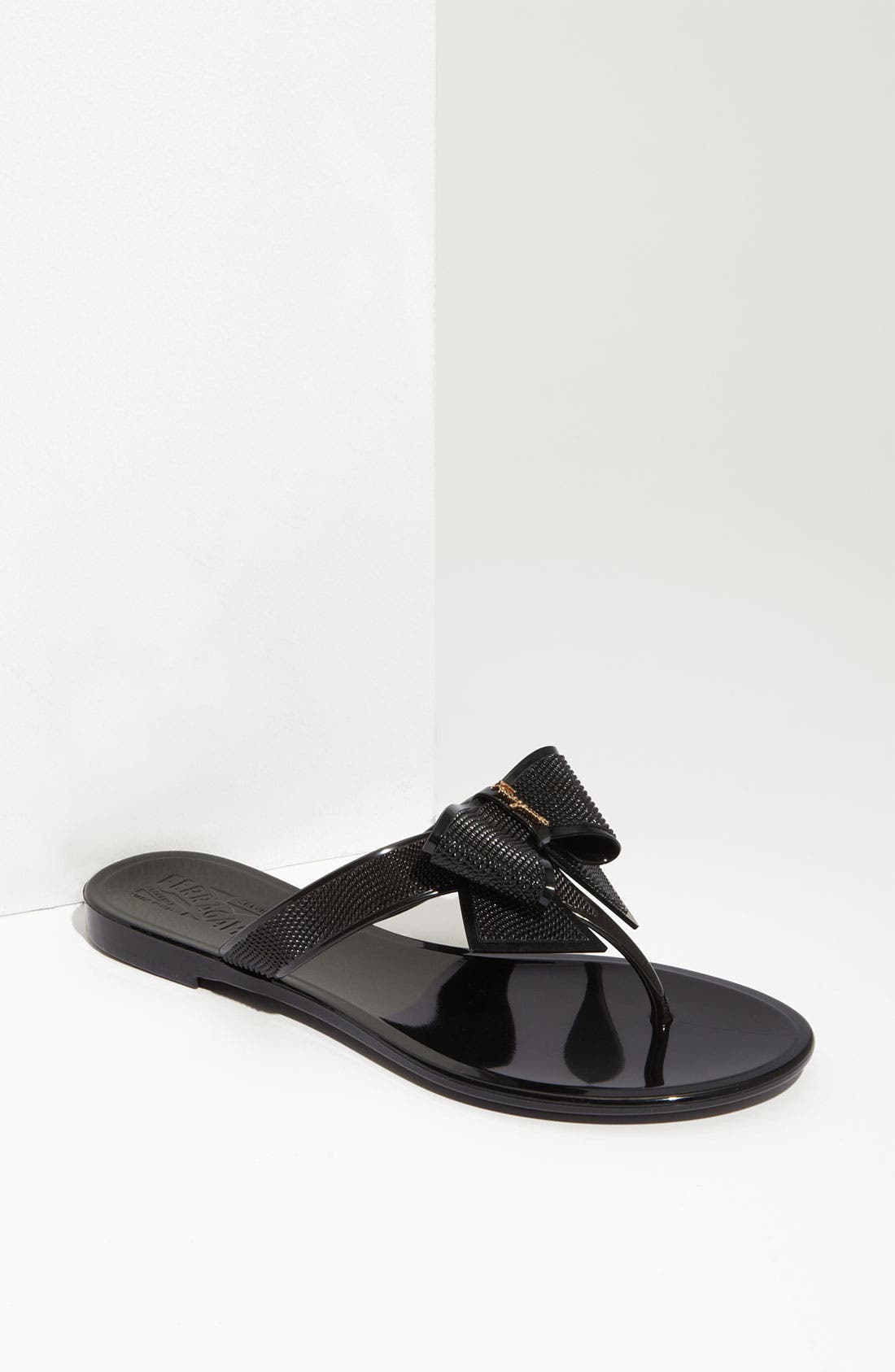Salvatore Ferragamo 'Bali' Sandal, Main, color, BLACK