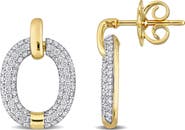 Julianna B. 3/4 CTW Diamond Oval Circle Earrings 14k Gold