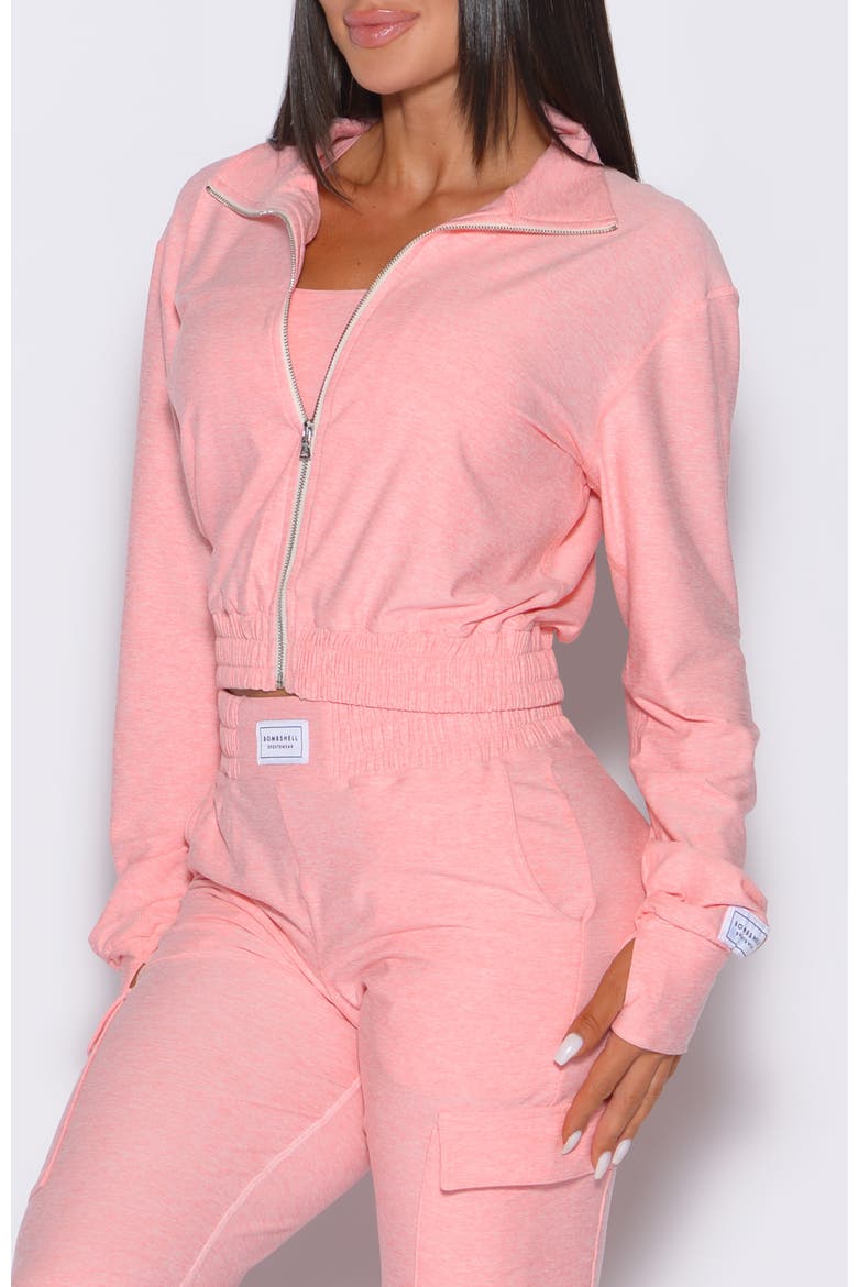 Cloud Crop Jacket, Alternate, color, Peachy Pink