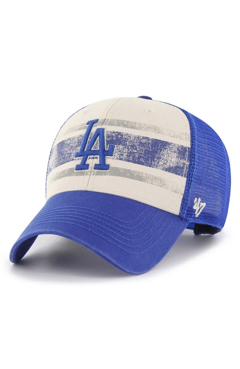 '47 Men's '47 Cream/Royal Los Angeles Dodgers Breakout MVP Trucker Adjustable Hat, Main, color, Cream