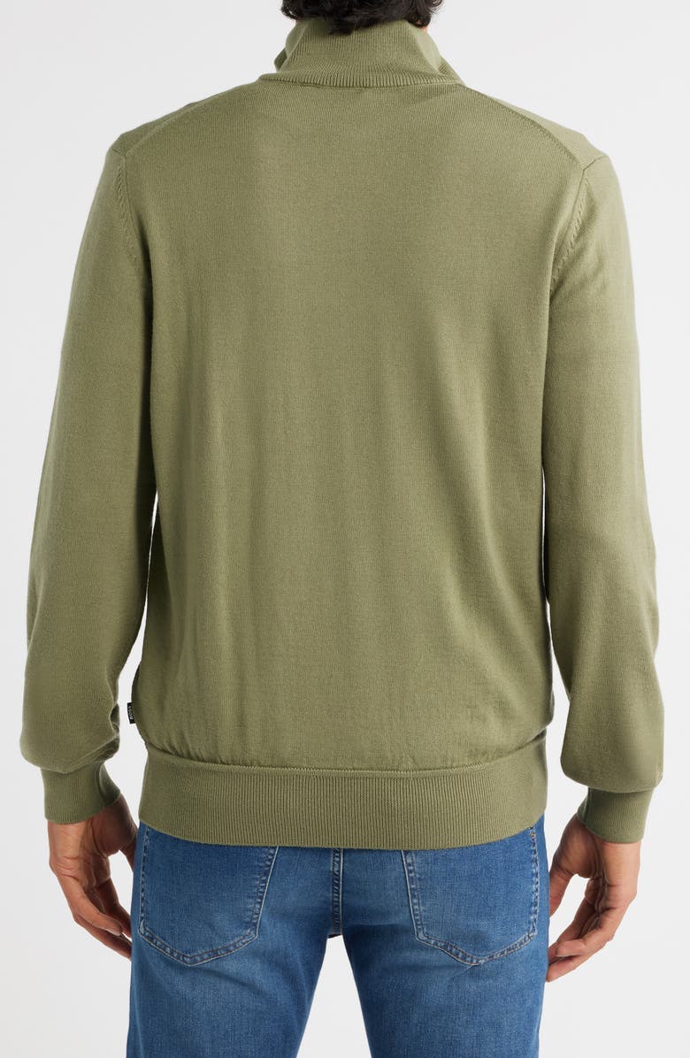 BOSS Illario Quarter Zip Sweater, Alternate, color, Medium Green