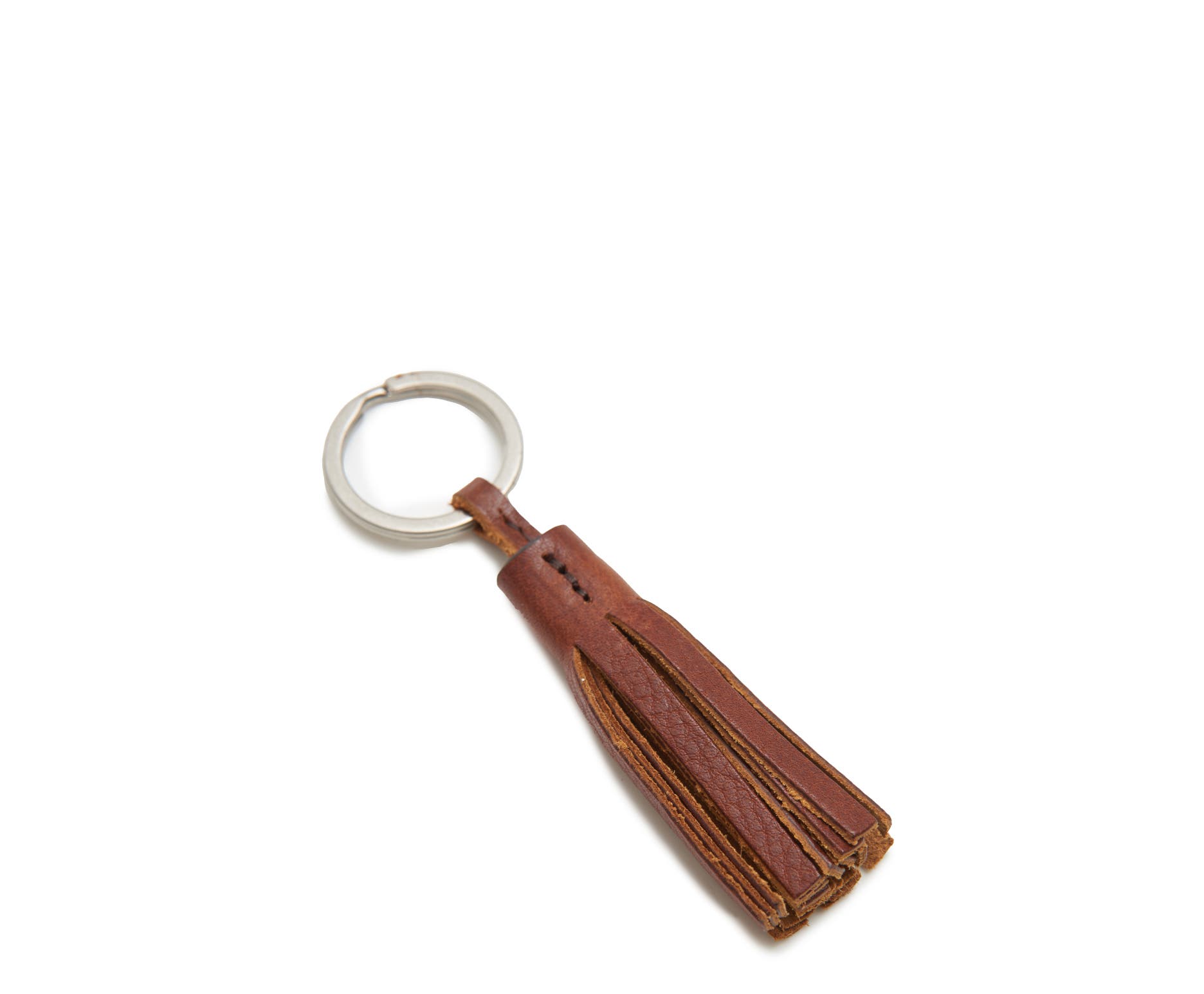 Fuller Leather Tassel Key Chain, Alternate, color, Chocolate
