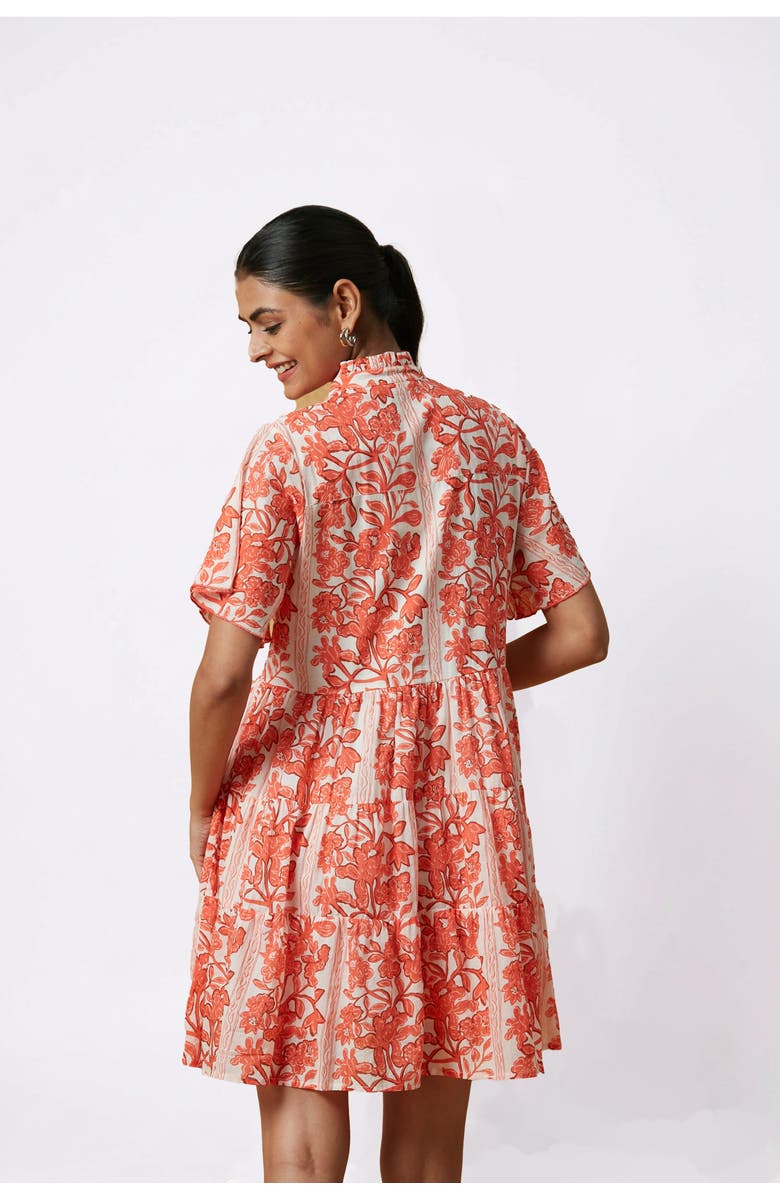 Ro's Garden Vibeka Short Dress, Alternate, color, Orange Serendipia