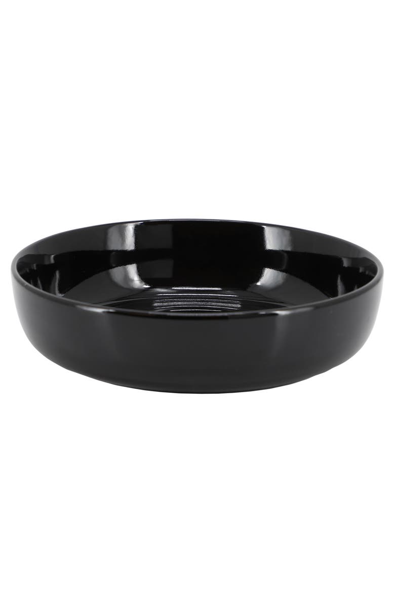 Duncan 18 Piece Porcelain Dinnerware Set, Alternate, color, Black