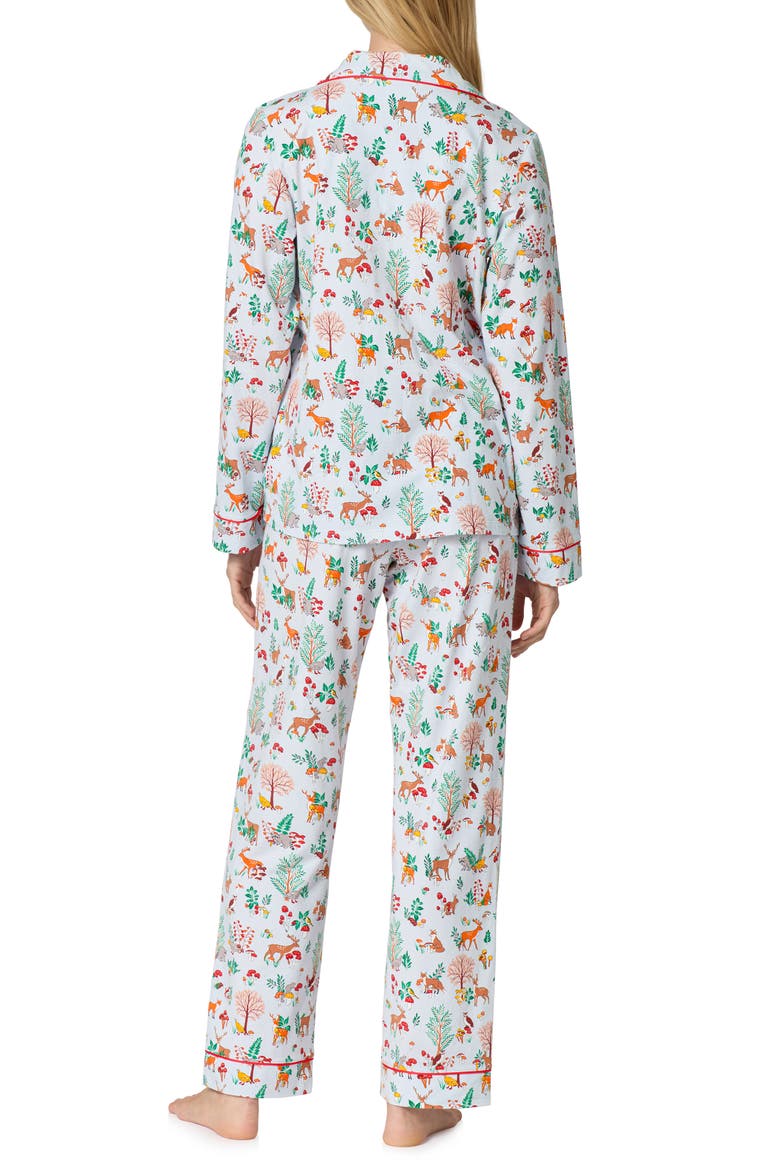Teapot Cotton Blend Pajamas, Alternate, color, WOODLAND WONDER