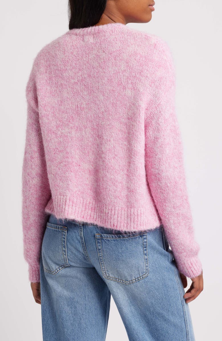 BDG Urban Outfitters Fluffy Cardigan, Alternate, color, Pink