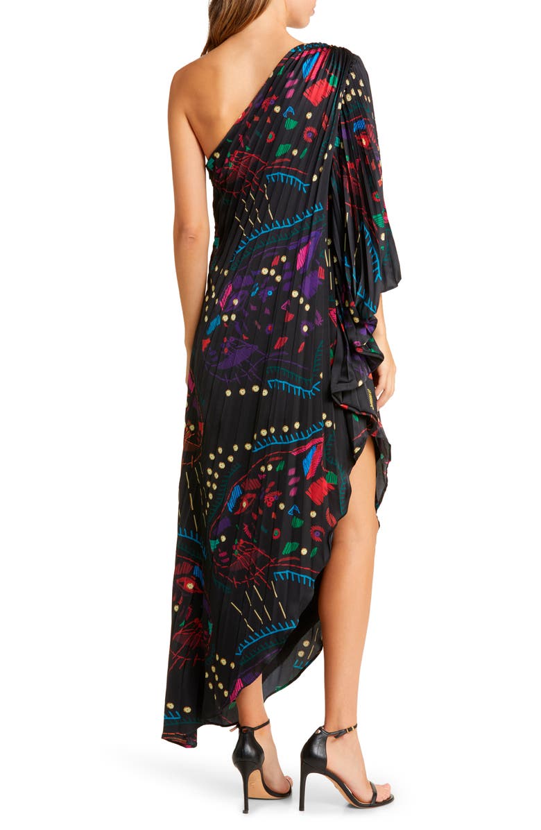 Hutch Pleated Asymmetric Dress, Alternate, color, 