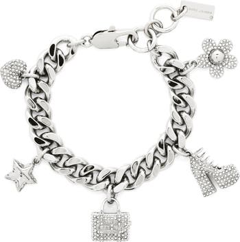 ブレスレット Mini Icon Pave Charm Bracelet - Marc Jacobs - l - Black The Pave Mini Icon Charm bracelet | Le Noir - Unconventional