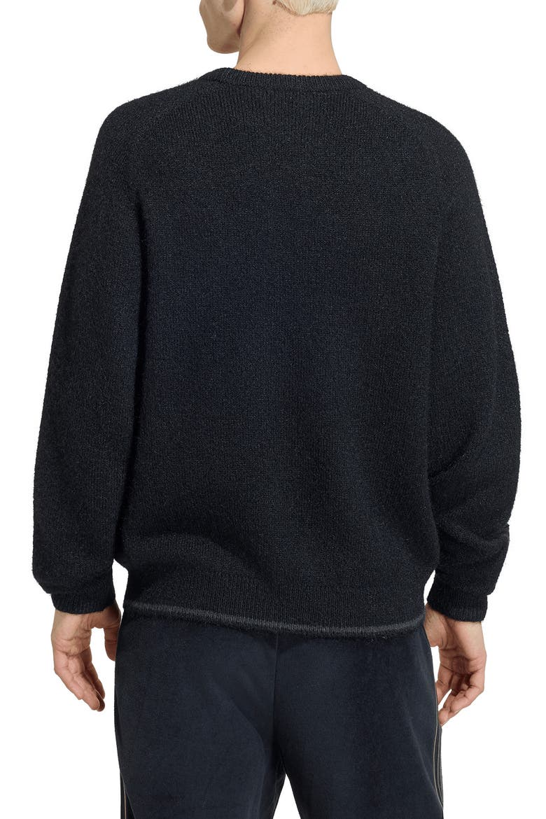 3-Stripes Knit Sweater, Alternate, color, BLACK