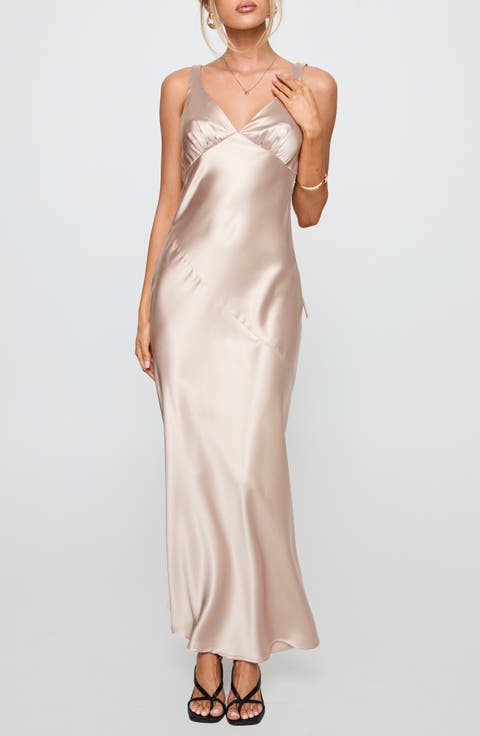 Northern Star Open Back Satin Gown