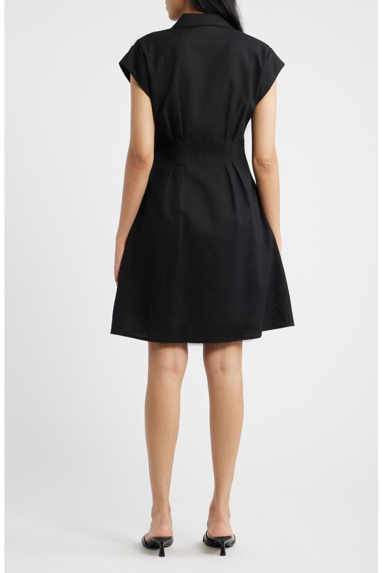 Short Sleeve Shirtdress, Alternate, color, BLACK