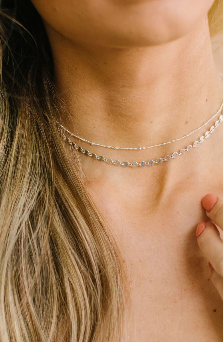 MADE BY MARY Poppy Link Choker, Alternate, color, Silver