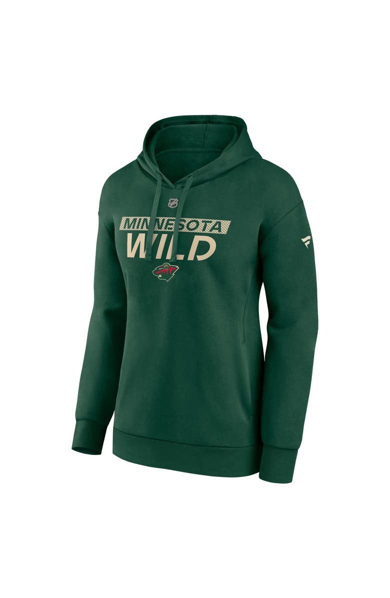 FANATICS Women's Fanatics Green Minnesota Wild Authentic Pro Core Primary Fleece Pullover Hoodie, Alternate, color, Green