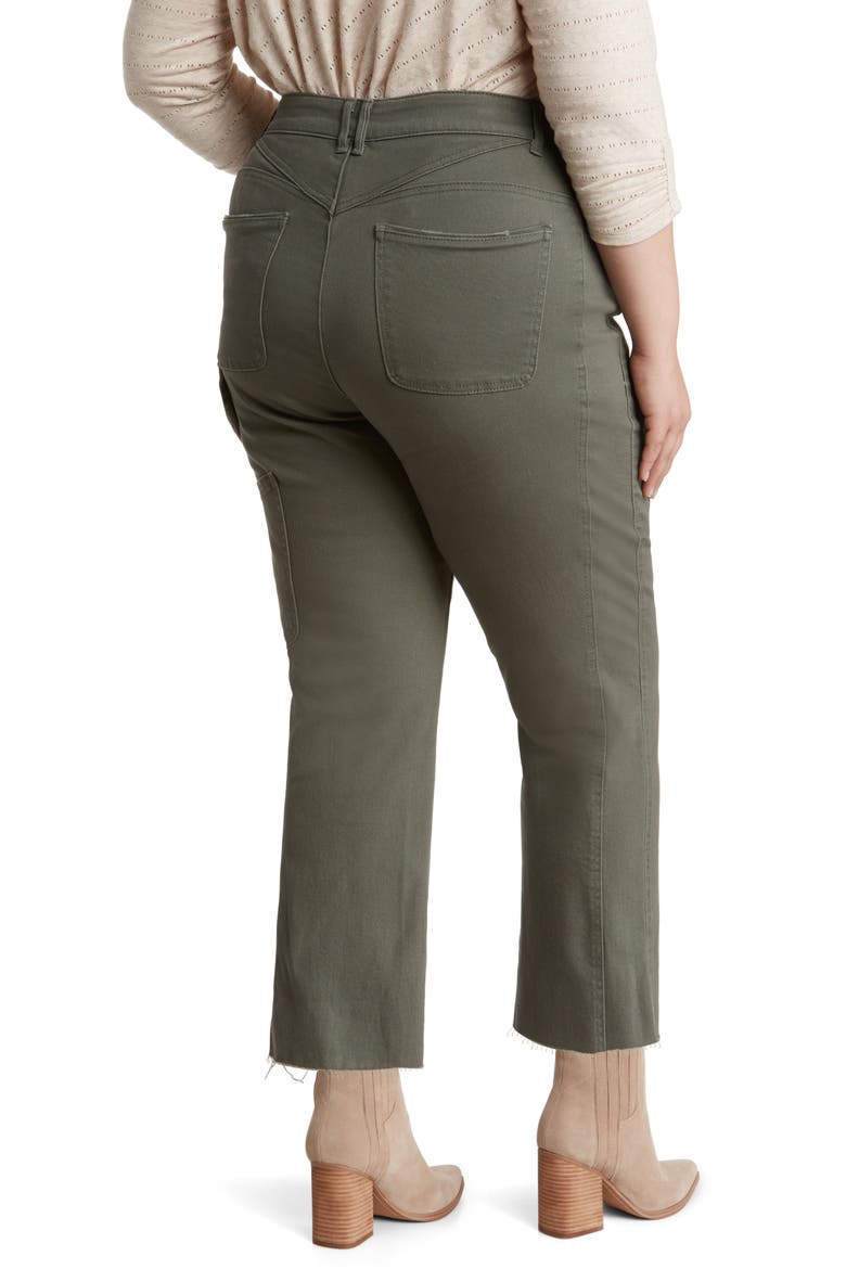 'Ab'Solution Skyrise Raw Hem Barely Bootcut Jeans (Nordstrom Exclusive), Alternate, color, LAUREL WRE
