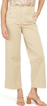 SPANX® Stretch Twill Wide Leg Crop Pants