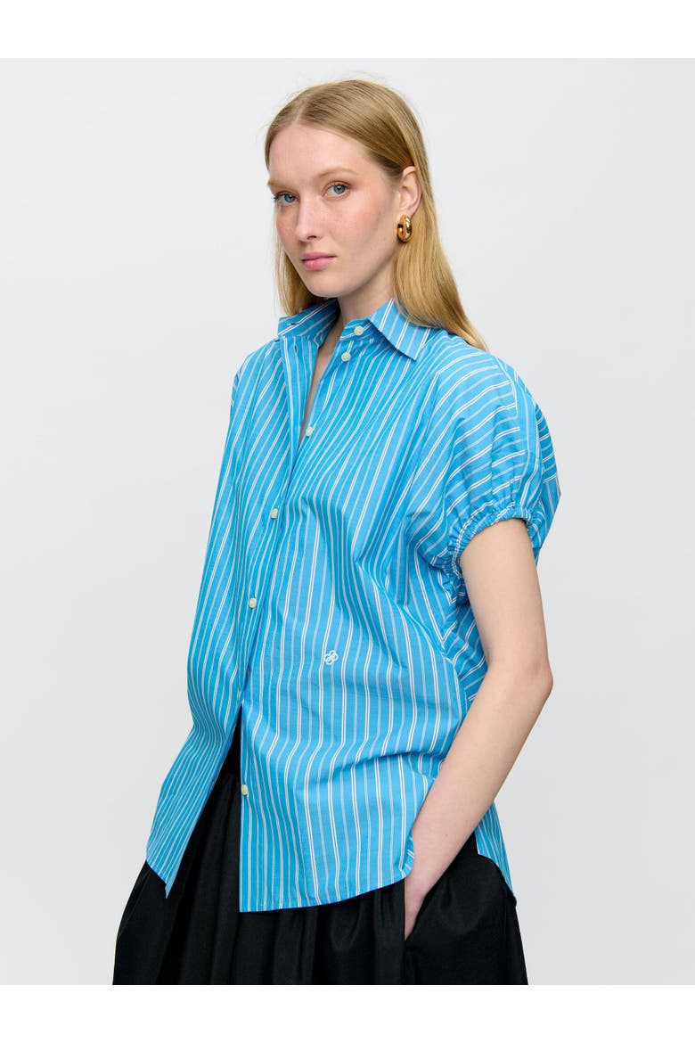 Lecce Capsleeve shirt Blue Stripe, Alternate, color, Blue Stripe