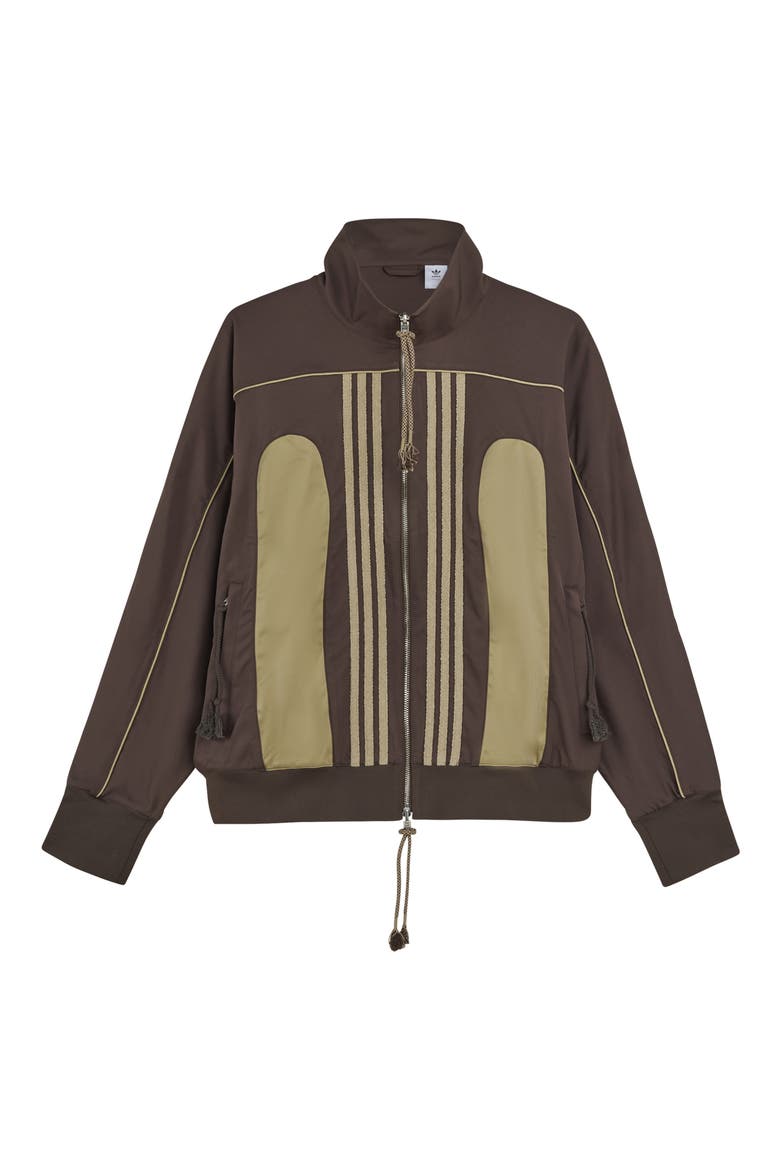 Gender Inclusive 3-Stripes Twill Track Jacket, Main, color, BROWN