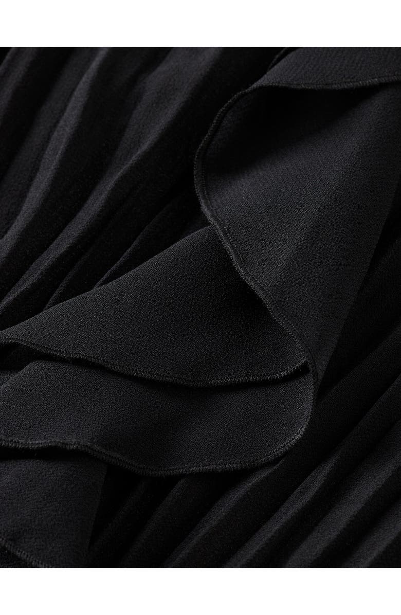 Scotch & Soda Ruffle Pleated Top, Alternate, color, Evening Black