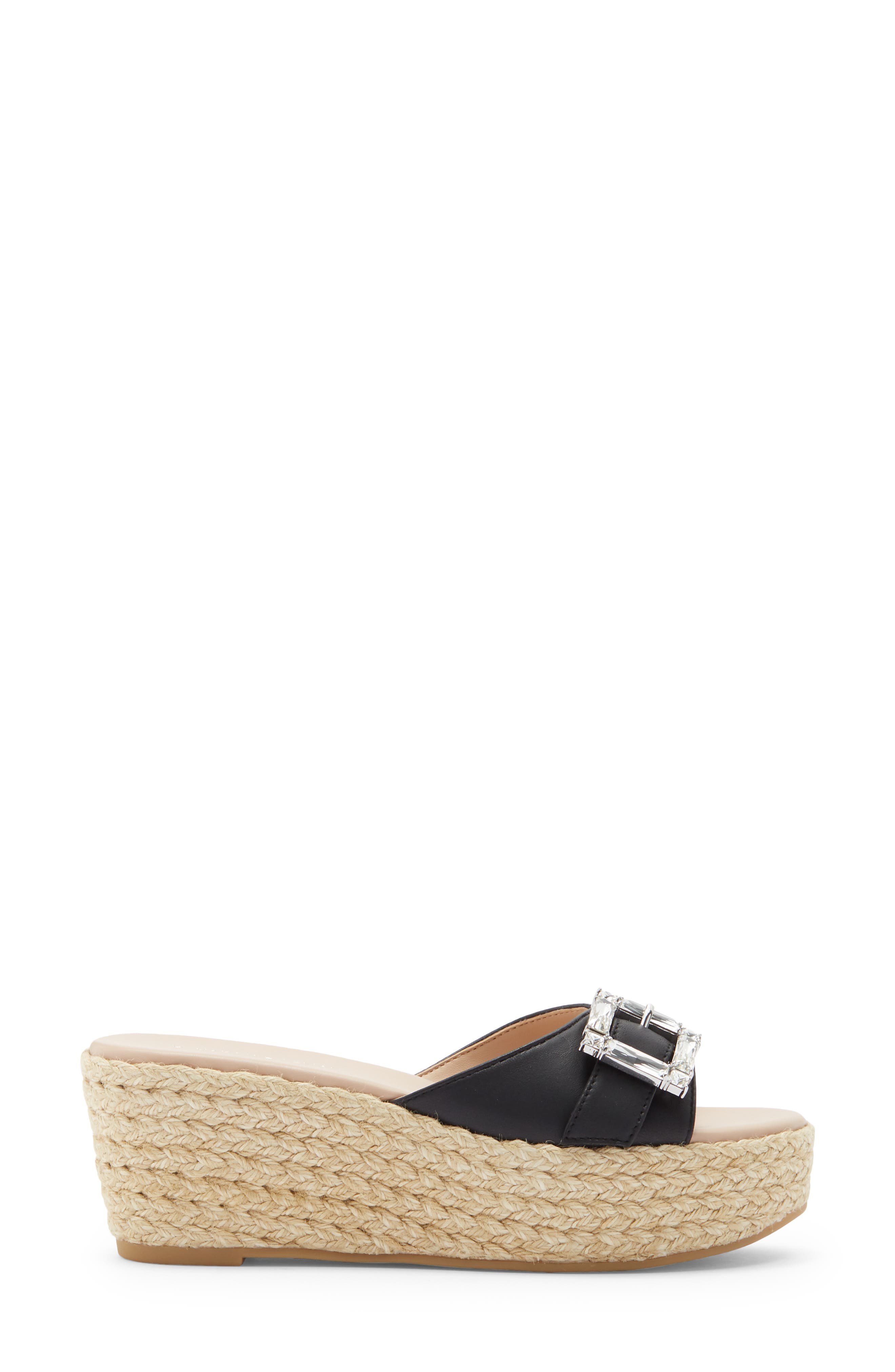 June 75 Wedge Slide Sandal, Alternate, color, BLACK